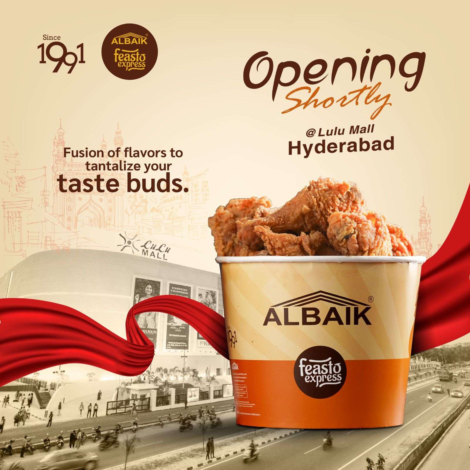 Our new Albaik outlet opened @ Hyderabad Lulu Mall