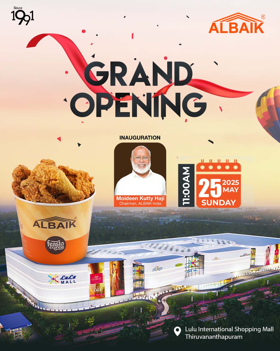 You are currently viewing ALBAIK Announces Grand Opening of new Outlet at Lulu Mall, Trivandrum