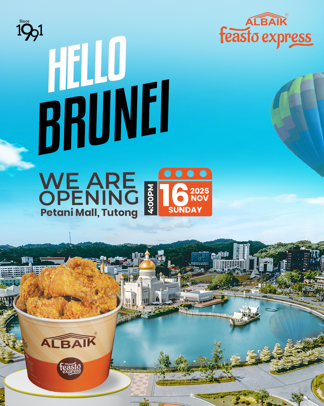 You are currently viewing Grand Opening of ALBAIK Feasto Express in Tutong, Brunei